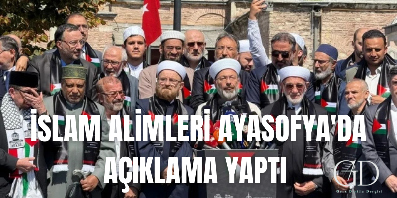 İSLAM ALİMLERİ AYASOFYA'DA AÇIKLAMA YAPTI 